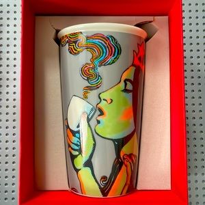 Starbucks 2016 Ceramic Tumbler TRV Mug Siren Mermaid 12oz 25th Anniversary